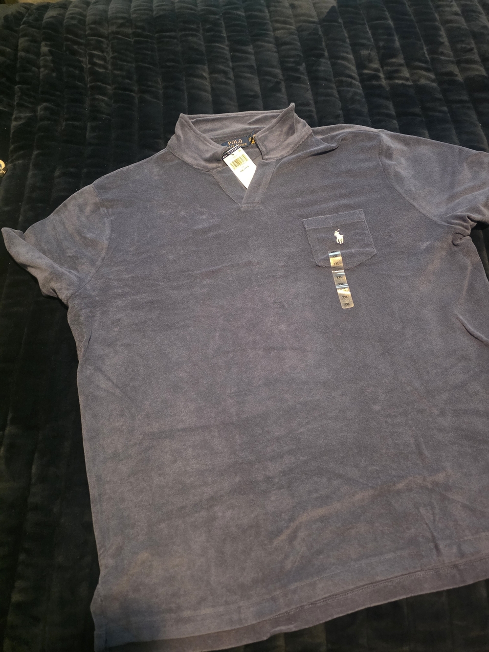 Polo by Ralph Lauren Dark Navy Short-Sleeve Pocket Terry Polo
